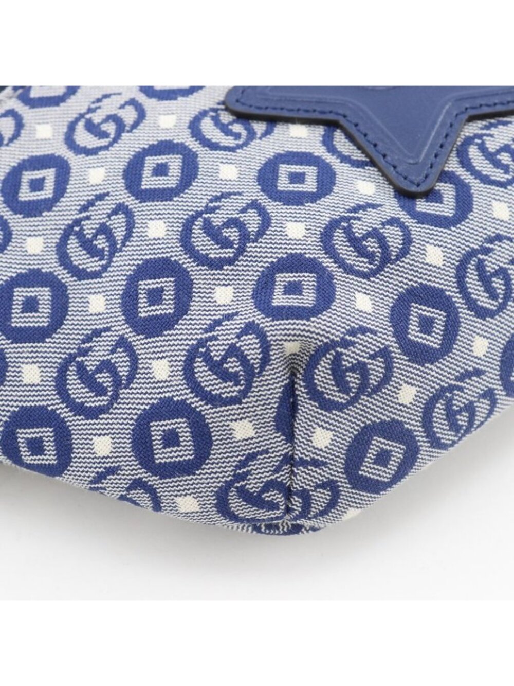 Gucci Star Children's Double Geometric Canvas Blue Kids Waist Bag - Picture 4 of 8